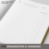 This personal organizer comes with a spread that features a full scribble page on the left side. Use it for sketching stuff or space to go wild during a boring phone call. Up to you.