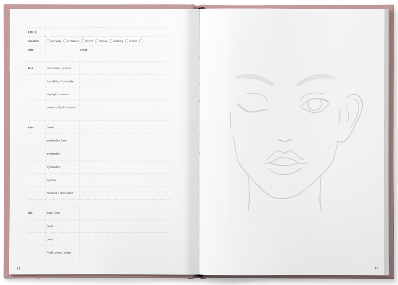 There's a book for that - Makeup Notebook