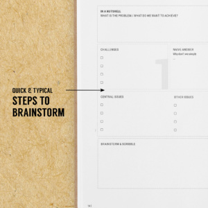 B-118_Projectmanagement Notebook_Stationery-Steps-to-brainstorm
