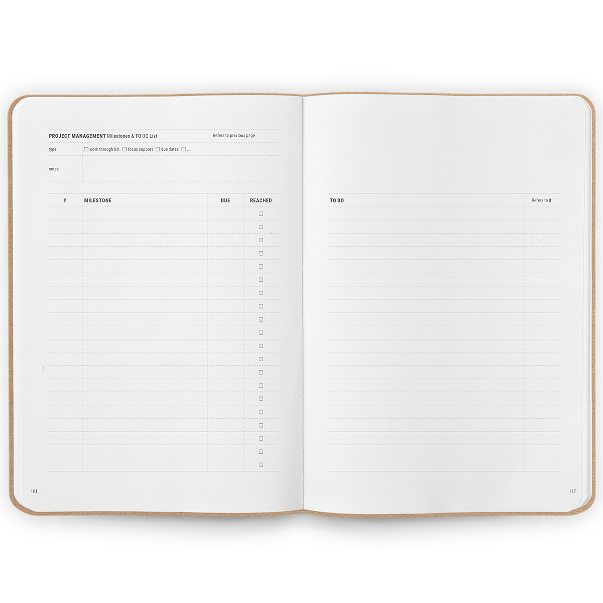 B-118_Projectmanagement Notebook_Stationery-Spread