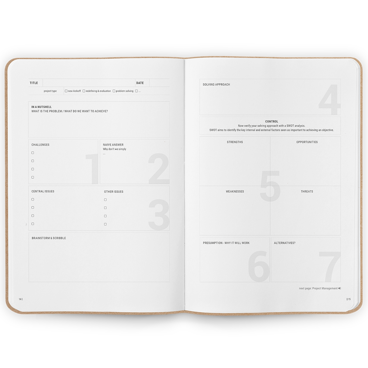 B-118_Projectmanagement Notebook_Stationery-Spread